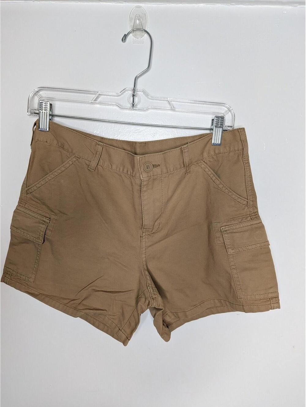 Brandy Melville Shorts Womens 160/84A Beige Cargo Twill Buckle Pockets Casual